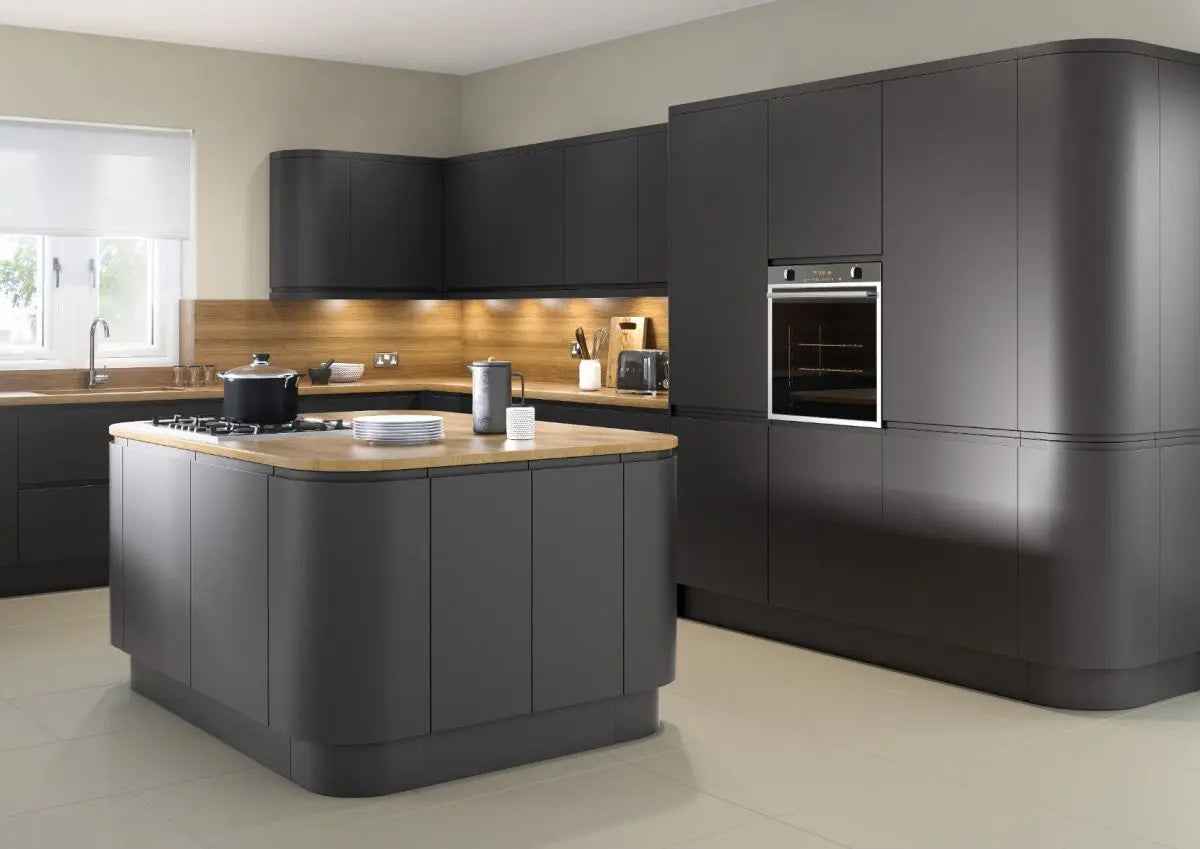 PureLine J-Pull Handleless Matt Kitchen Cabinet Door